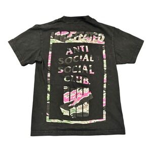 Anti Social Social Club x  Undefeated Black Camo T-Shirt Graphic RARE Size Small
